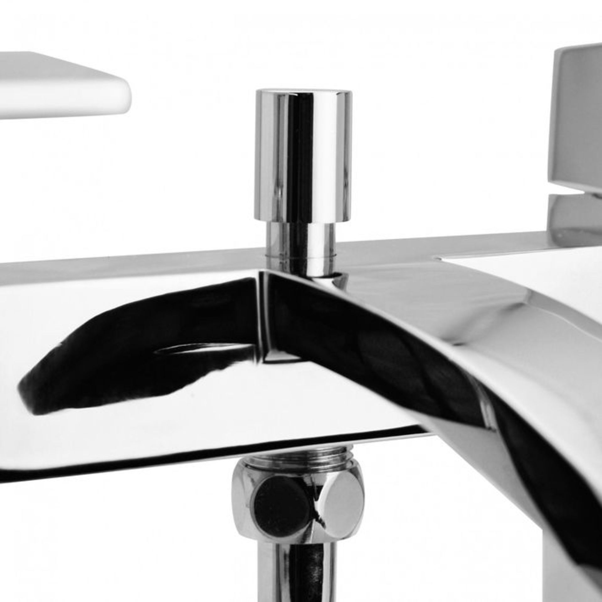 (V185) Keila Bath Mixer Tap with Hand Held Shower RRP £199.99 Chrome Plated Solid Brass 1/4 turn - Image 3 of 3