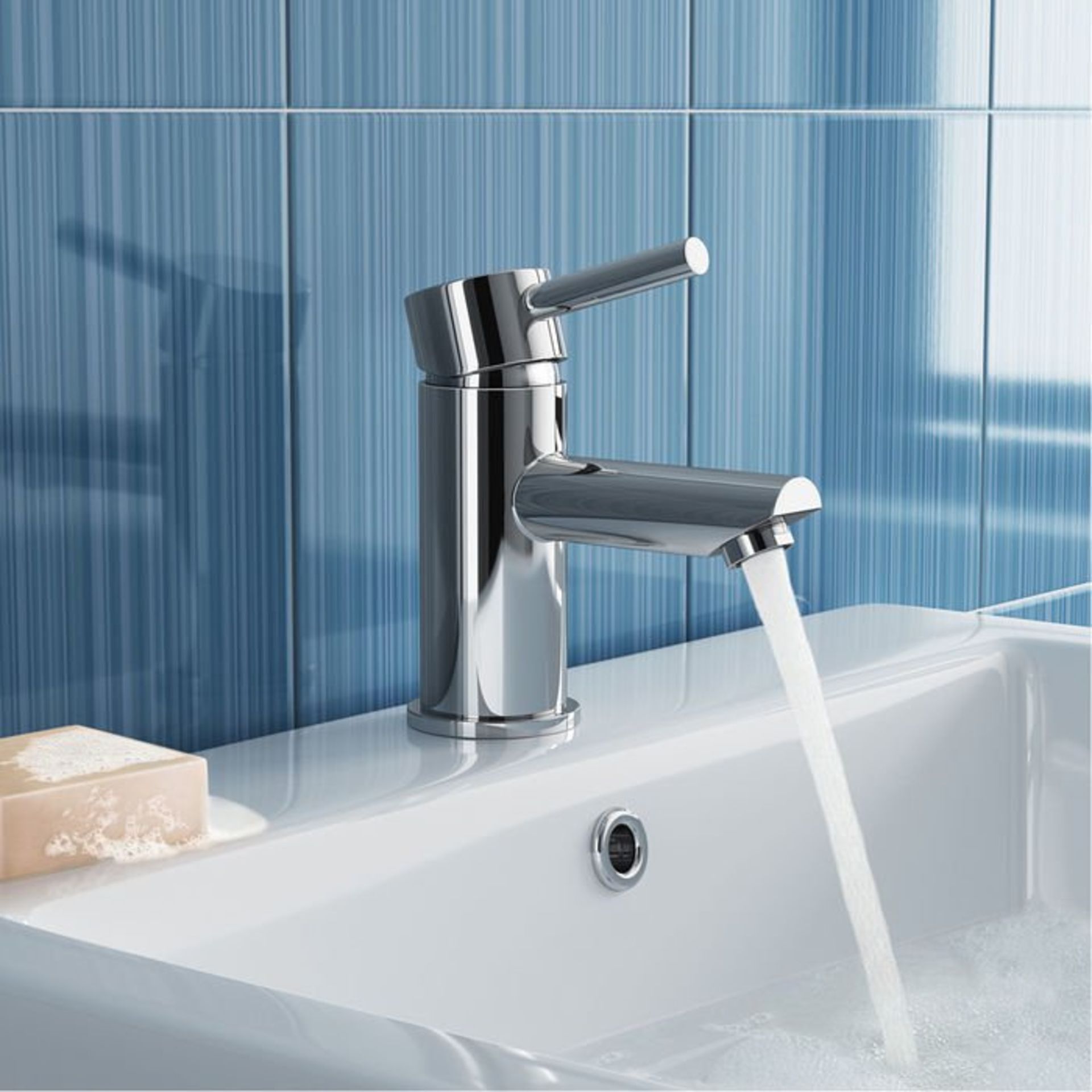 (S36) Gladstone II Basin Mixer Tap Chrome plated solid brass 35mm mixer catridge Minimum 0.5 bar - Image 2 of 3