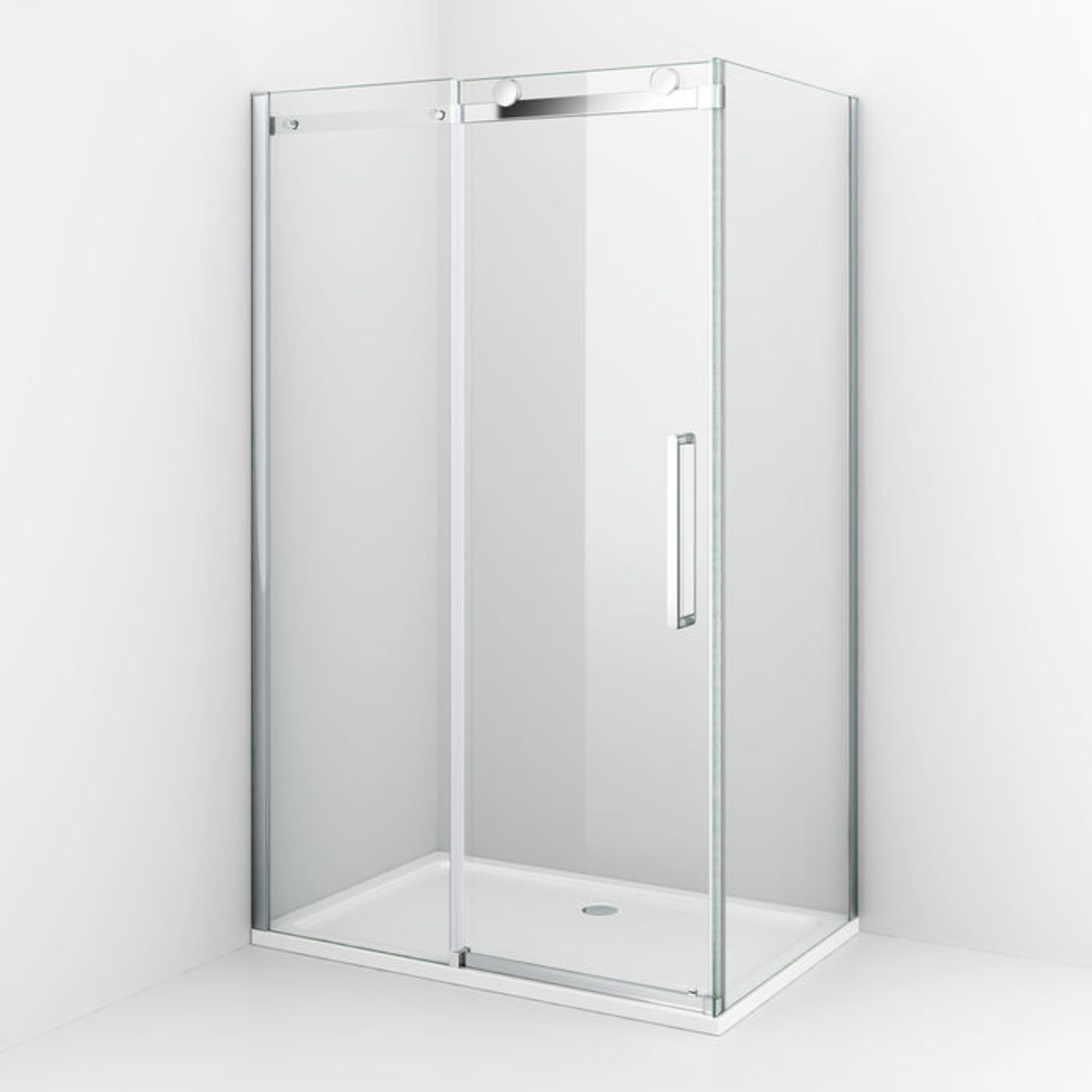 (S16) 1200x800mm - 8mm - Designer Frameless EasyClean Sliding Door Shower Enclosure RRP £489.99 - Image 5 of 9
