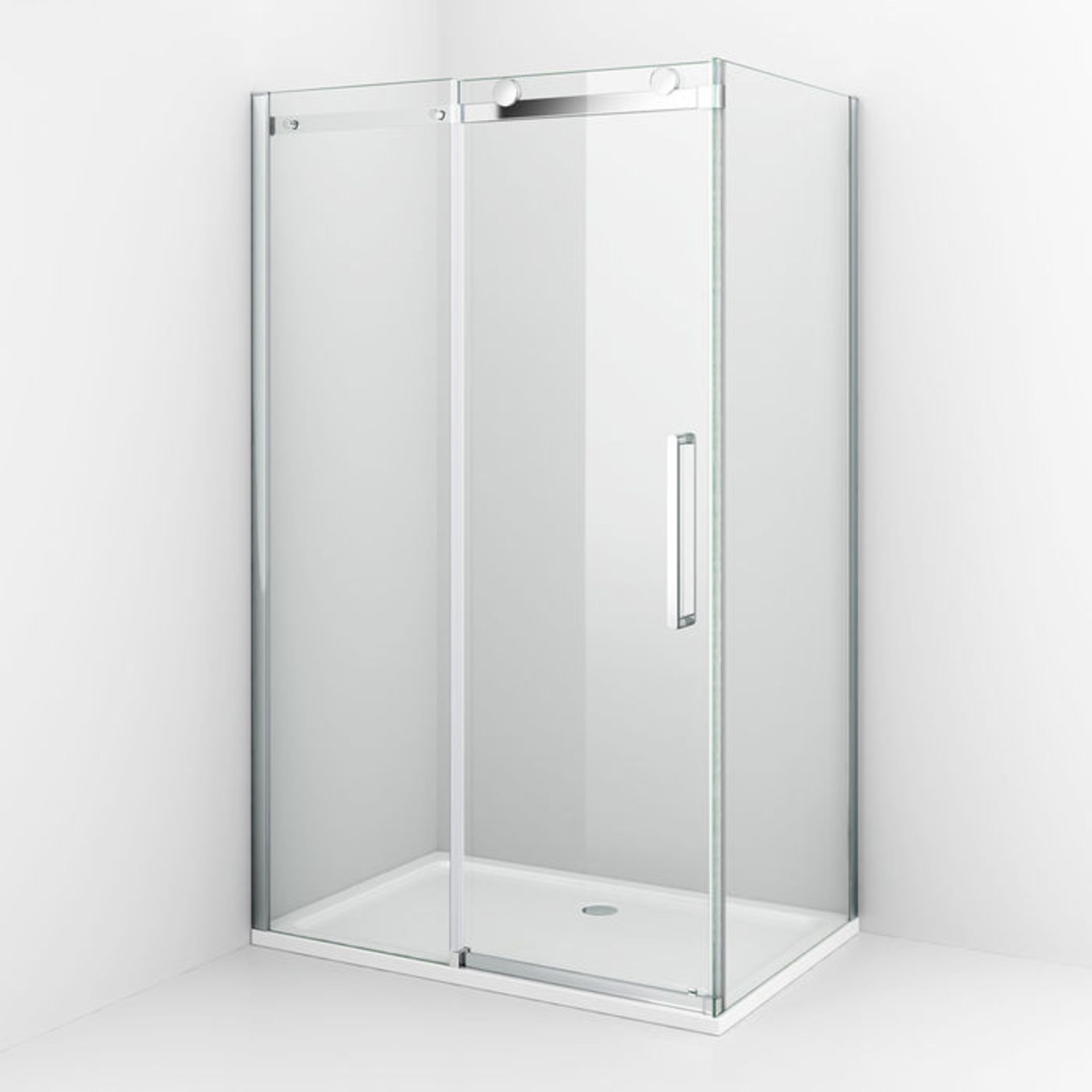 (S16) 1200x800mm - 8mm - Designer Frameless EasyClean Sliding Door Shower Enclosure RRP £489.99 - Bild 5 aus 9