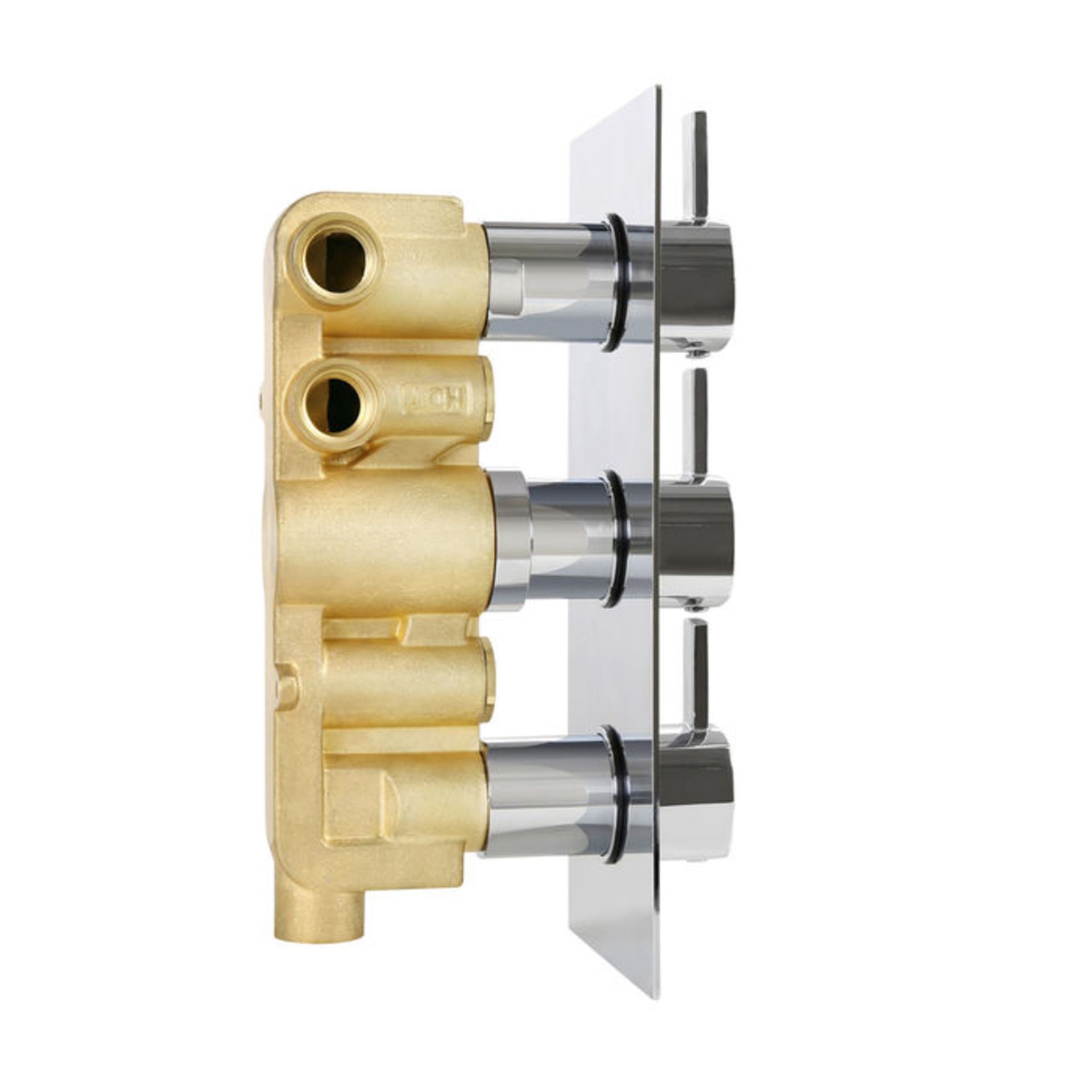 (A178) Round Three Way Concealed Valve. RRP £349.99. Chrome plated solid brass Built in anti- - Bild 2 aus 3