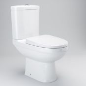 (S15) Sabrosa II Close Coupled Toilet & Cistern inc Soft Close Seat. Made from White Vitreous