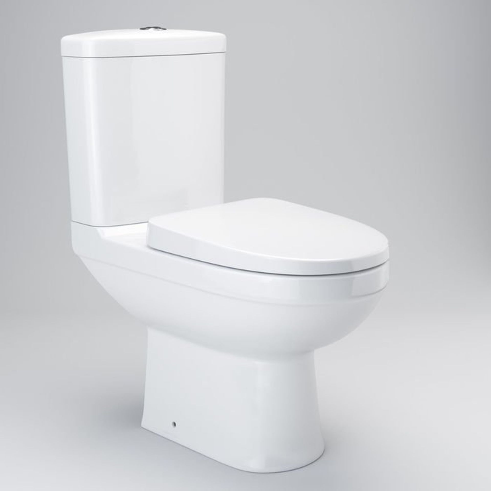 (S15) Sabrosa II Close Coupled Toilet & Cistern inc Soft Close Seat. Made from White Vitreous