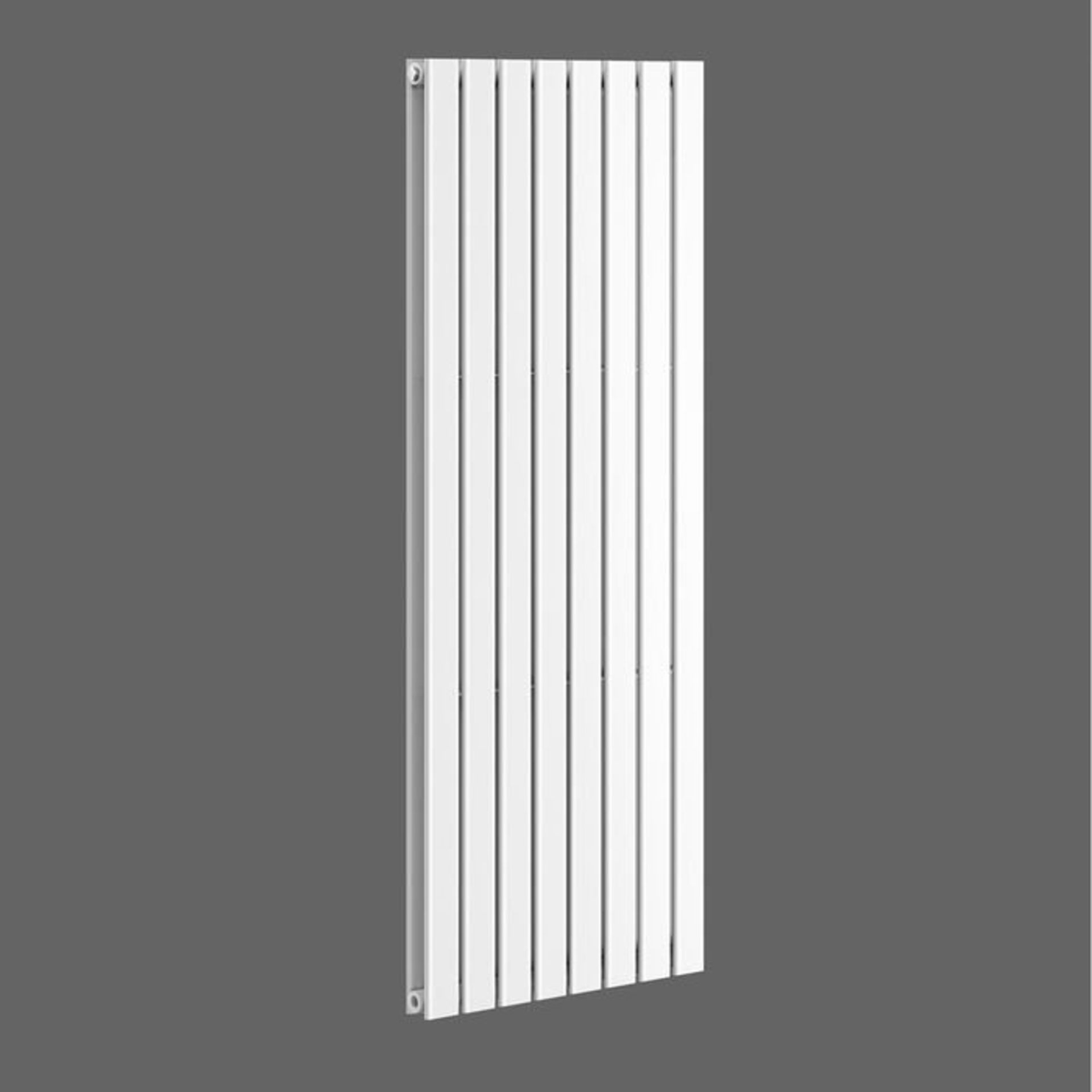 (S50) 1800x608mm Gloss White Double Flat Panel Vertical Radiator - Premium RRP £599.99 Low carbon - Image 3 of 3