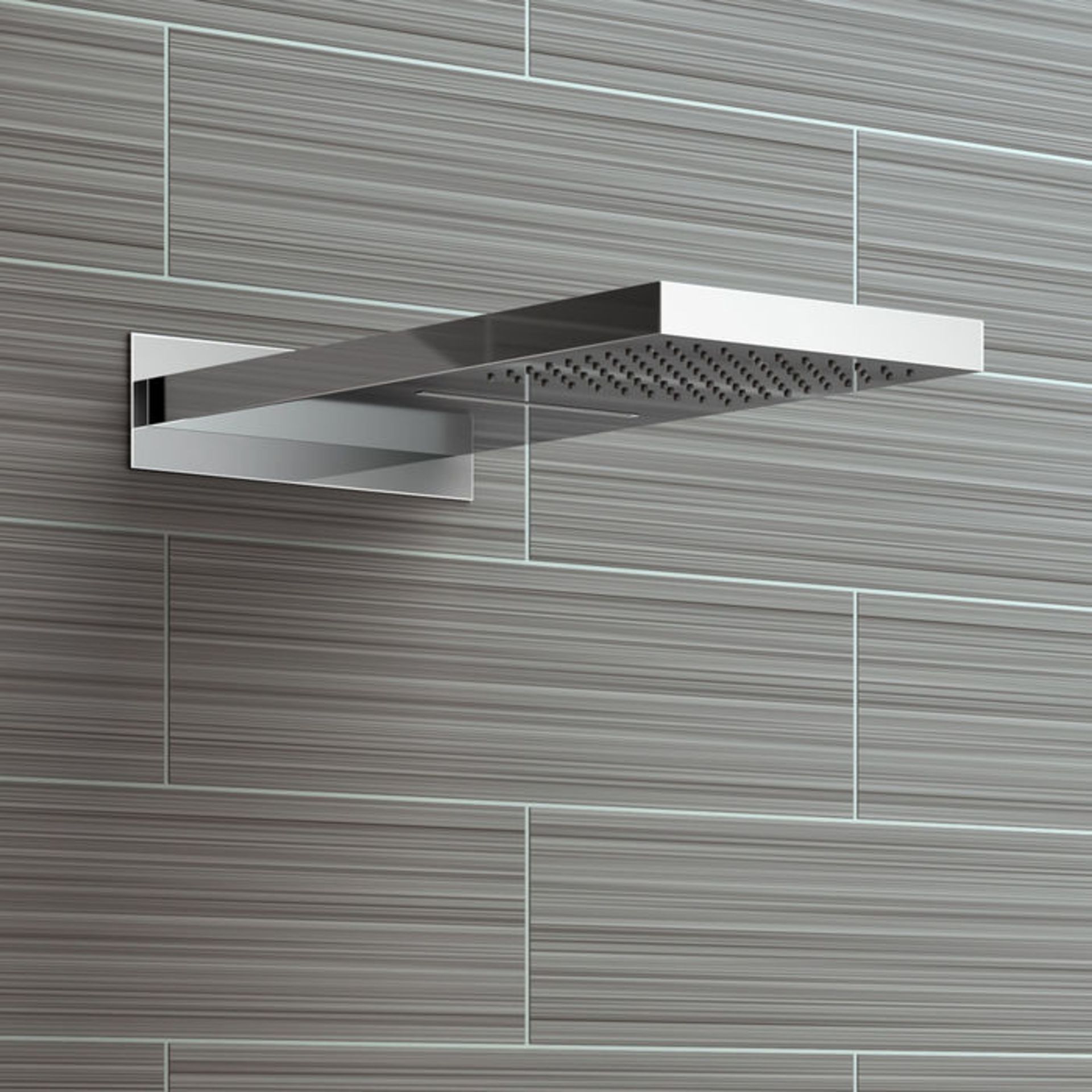 (S92) Stainless Steel 230x500mm Waterfall Shower Head. RRP £374.99 Dual function waterfall and - Bild 4 aus 6
