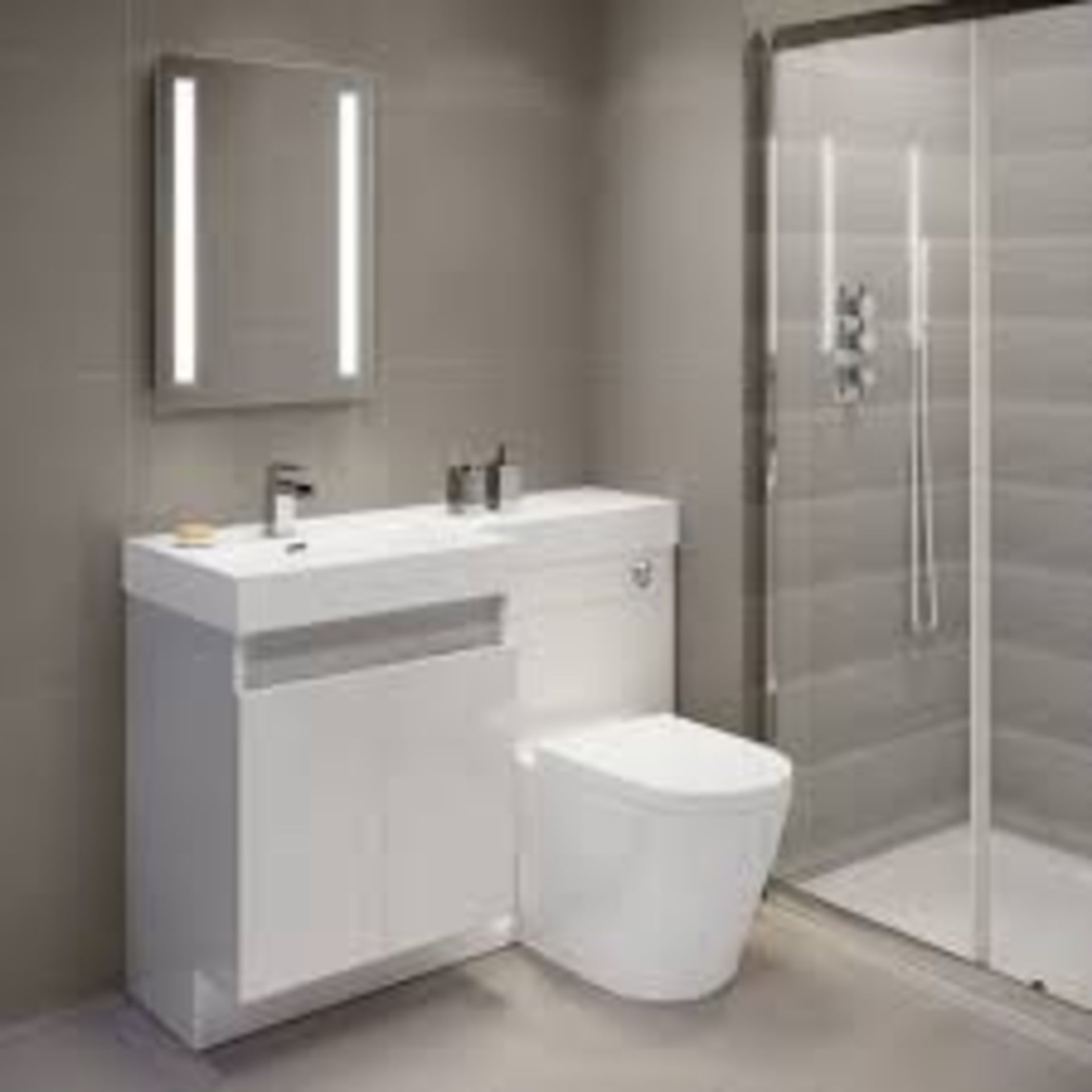 (J120) 500x700mm Omega LED Mirror - Battery Operated. RRP £299.99. Energy saving controlled On / Off - Bild 4 aus 4