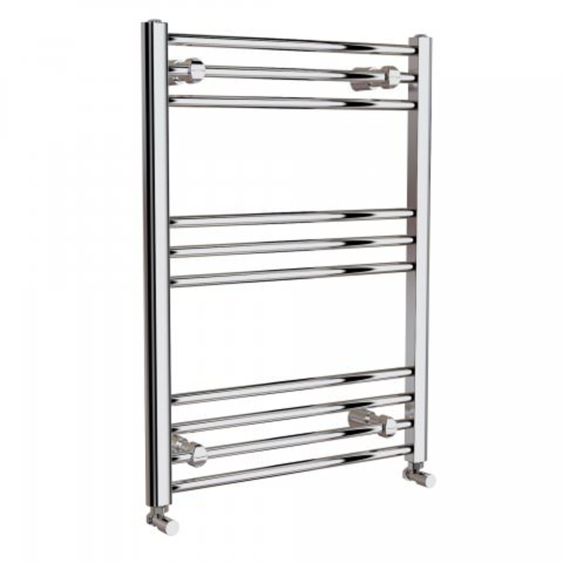 (T176) 800x600mm - 20mm Tubes - Chrome Heated Straight Rail Ladder Towel Radiator The Natasha - Image 3 of 3