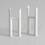 (S64) 300x72 - Wall Mounting Feet For 3 Bar Radiators - White RRP £49.99 Can be used to floor