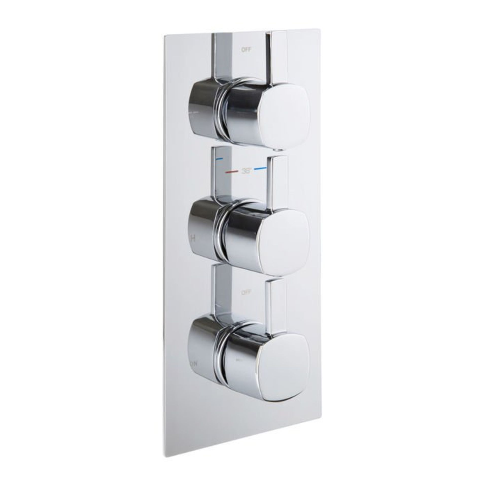 (A178) Round Three Way Concealed Valve. RRP £349.99. Chrome plated solid brass Built in anti-