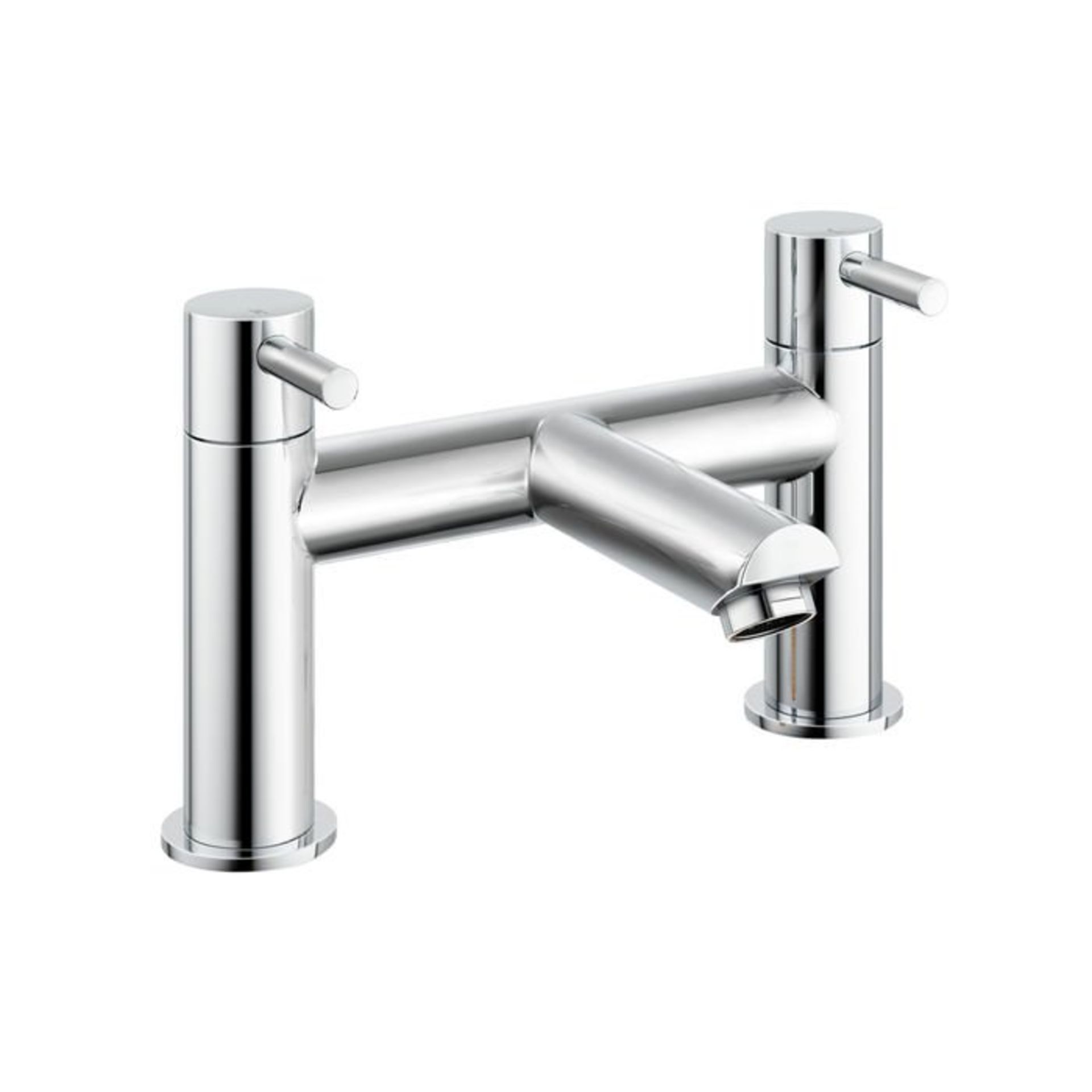 (S87) Gladstone II Bath Filler Mixer Tap Chrome Plated Solid Brass 1/4 turn solid brass valve with - Image 2 of 2