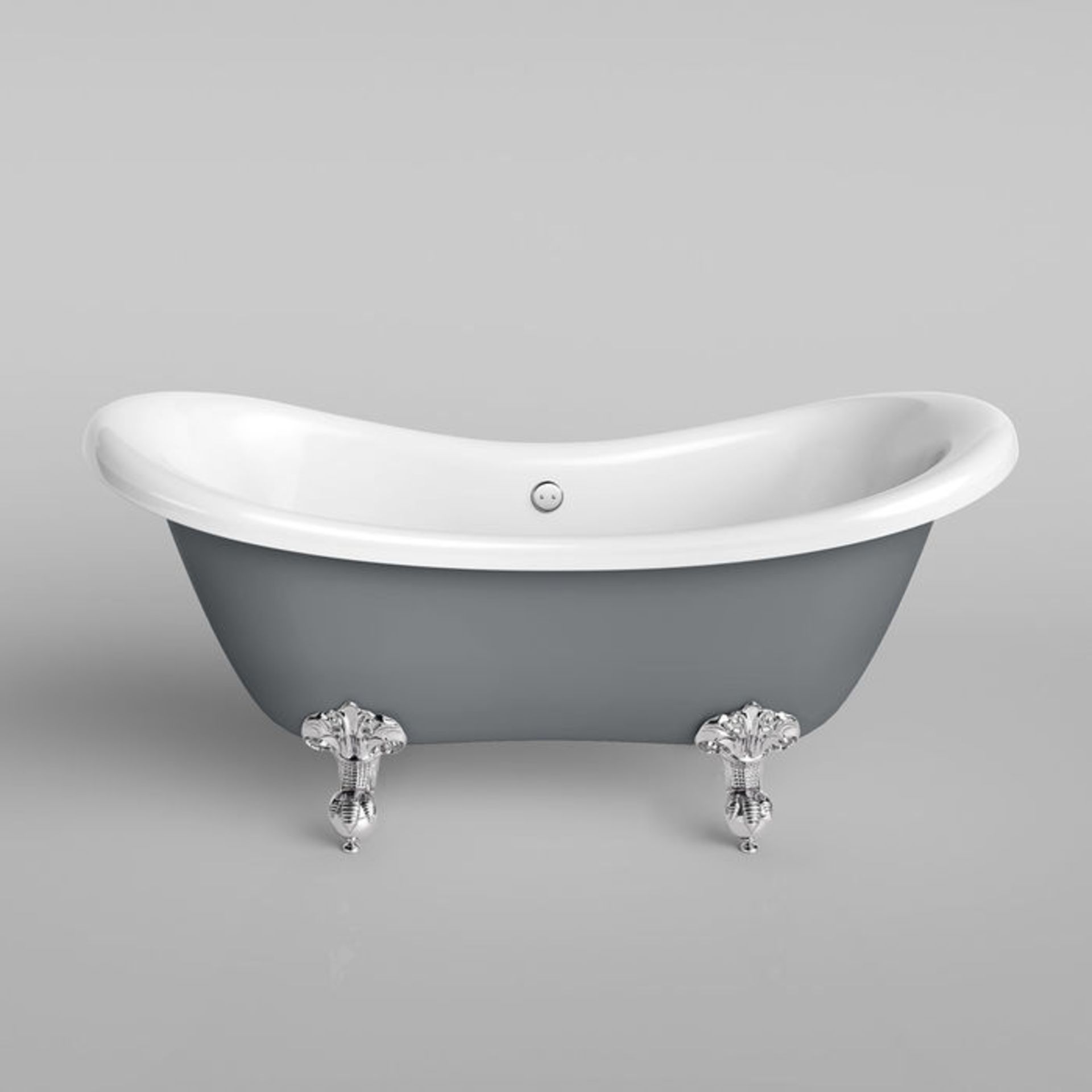 (S2) Storm - 1750mm Limited Edition Double Slipper Roll Top Bath. Hand finished in the - Bild 7 aus 7