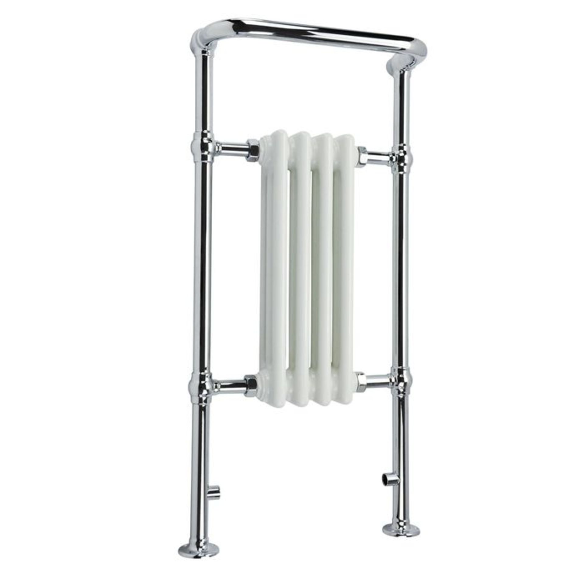 (S79) 952x479mm Small Traditional White Towel Rail Radiator - Victoria Premium RRP £287.99 Low - Image 3 of 5