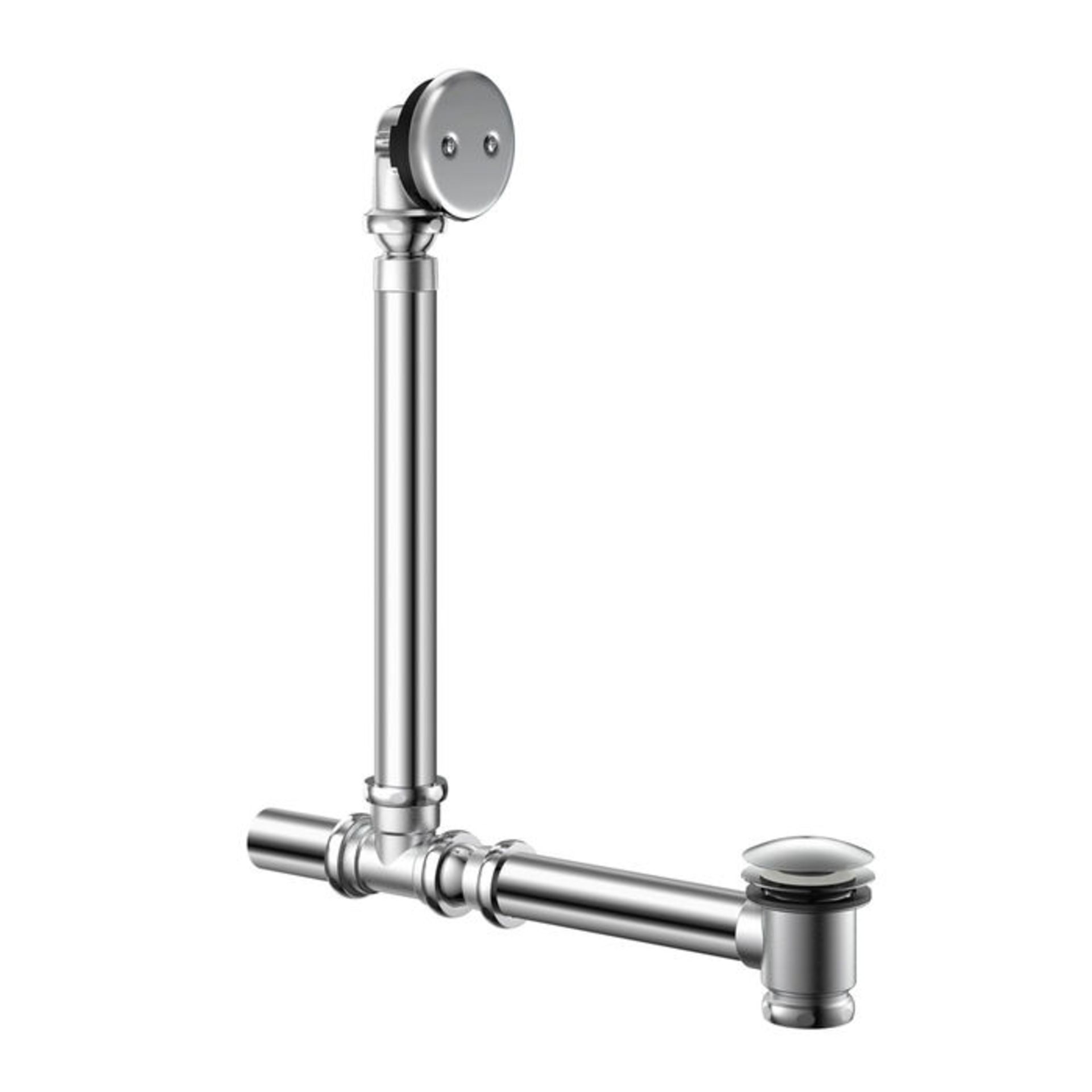 (S186) 400x215mm Exposed Bath Waste For Roll Top Bath. RRP £124.99. Chrome plated surface for a - Image 2 of 2
