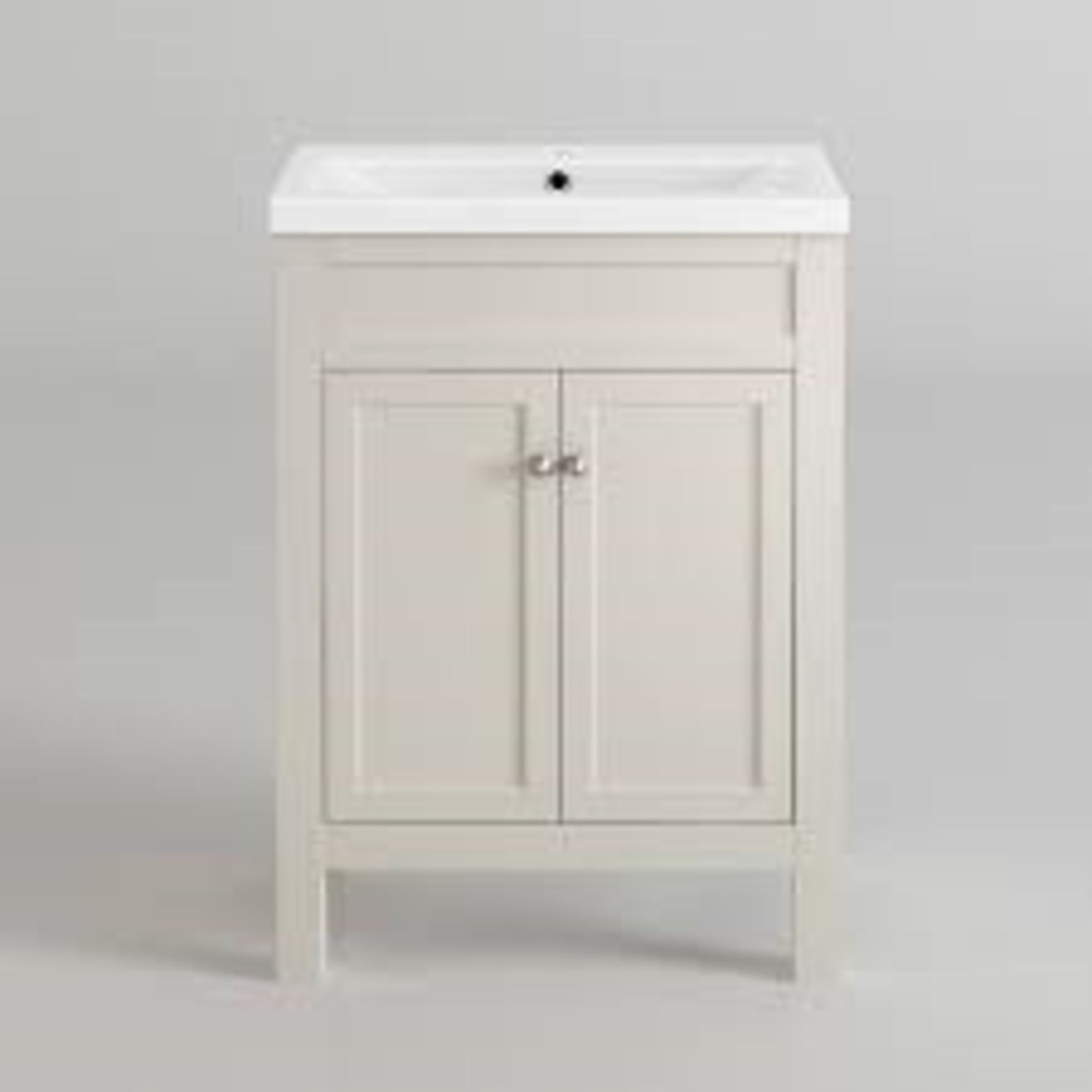 453 | 2 x 600mm Vanity Unit in Ivory RRP of Pallet - £1000 Delivery charged at £50 + VAT per