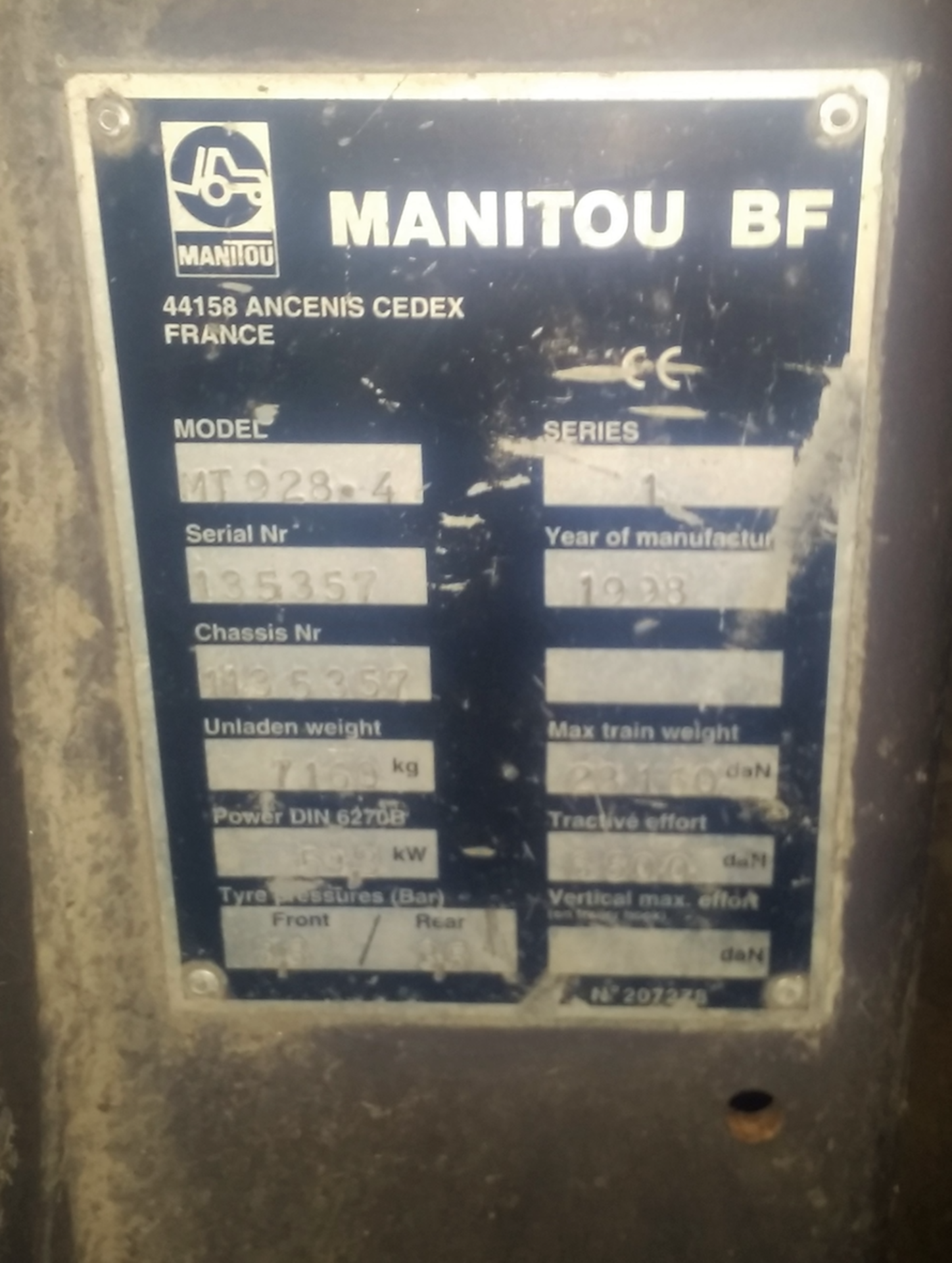 1998 9m Manitou Maniscopic, 14000Hrs - Image 5 of 5