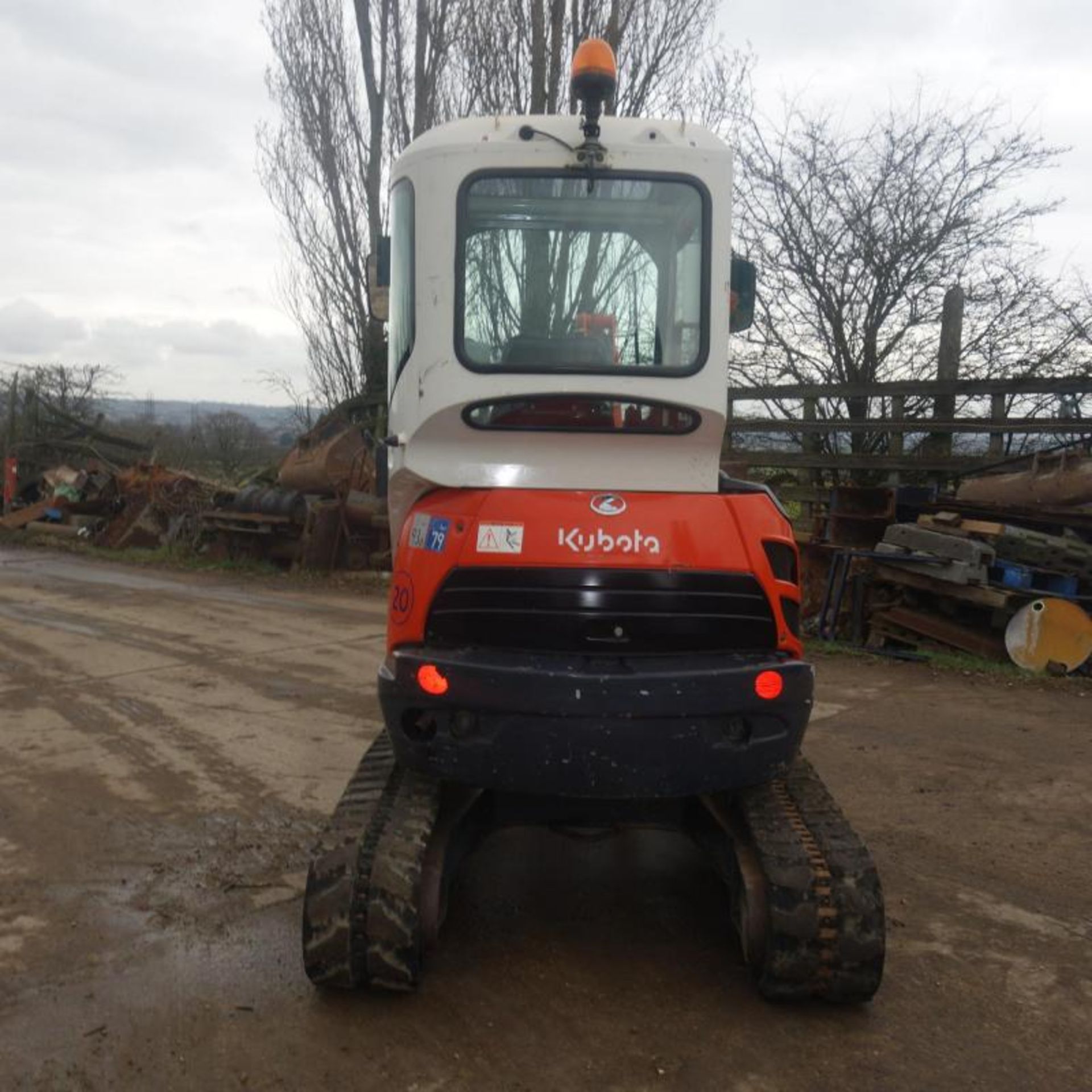 2010 Kubota U25-3EU Zero Swing Mini Digger, 4214 Hours From New, Comes With 2 Buckets - Image 6 of 11