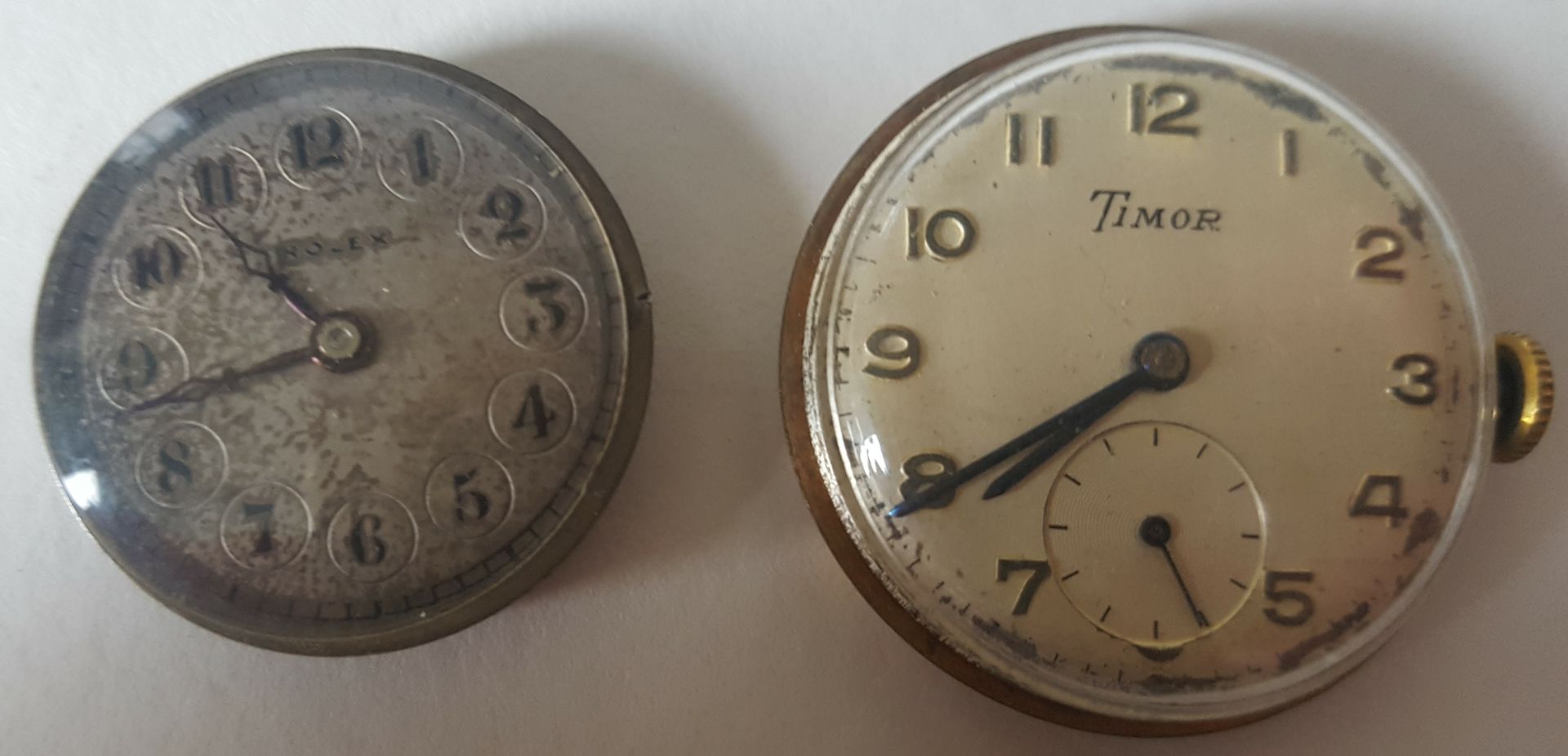 Vintage Rolex and Timor Watch Parts
