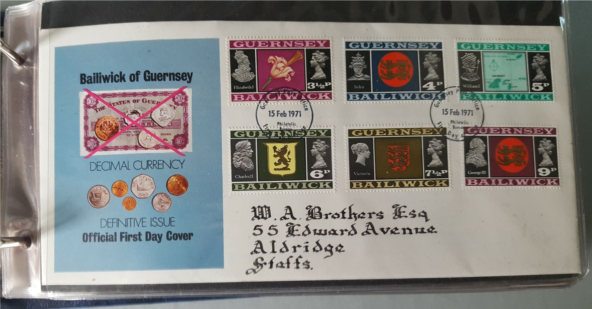 Vintage Retro Collection of First Day Covers Bailiwick of Guernsey 40 FDC's In Folder c1970's