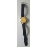 Vintage Retro Gents Smiths De Luxe Austin Motors Retirement Wrist Watch 9ct Gold