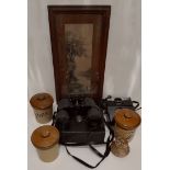 Vintage Parcel of Collectable Items Includes Camera, Binoculars & Print NO RESERVE
