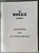 Vintage Retro Rolex Service Booklet 1965 Air King