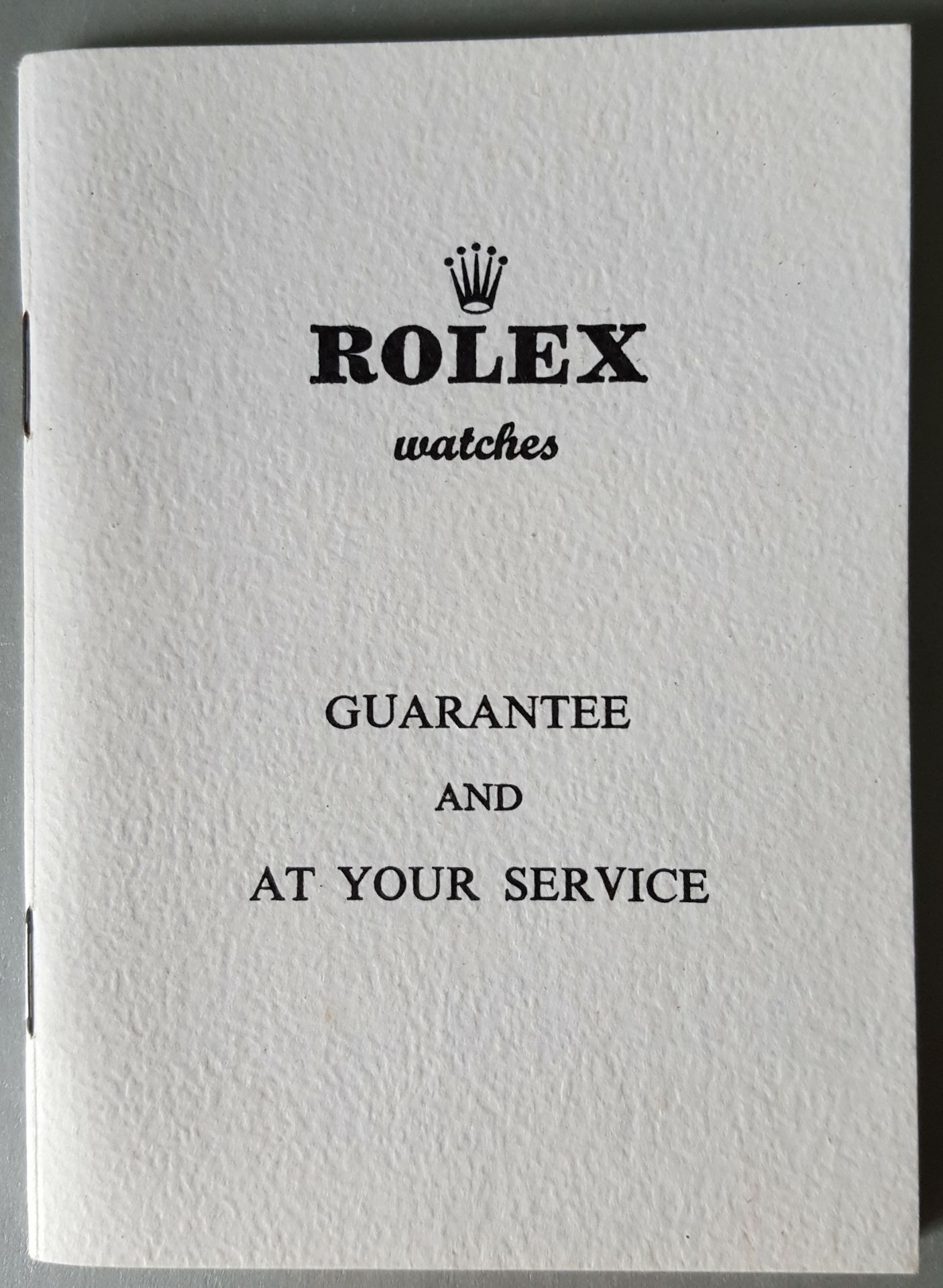 Vintage Retro Rolex Service Booklet 1965 Air King