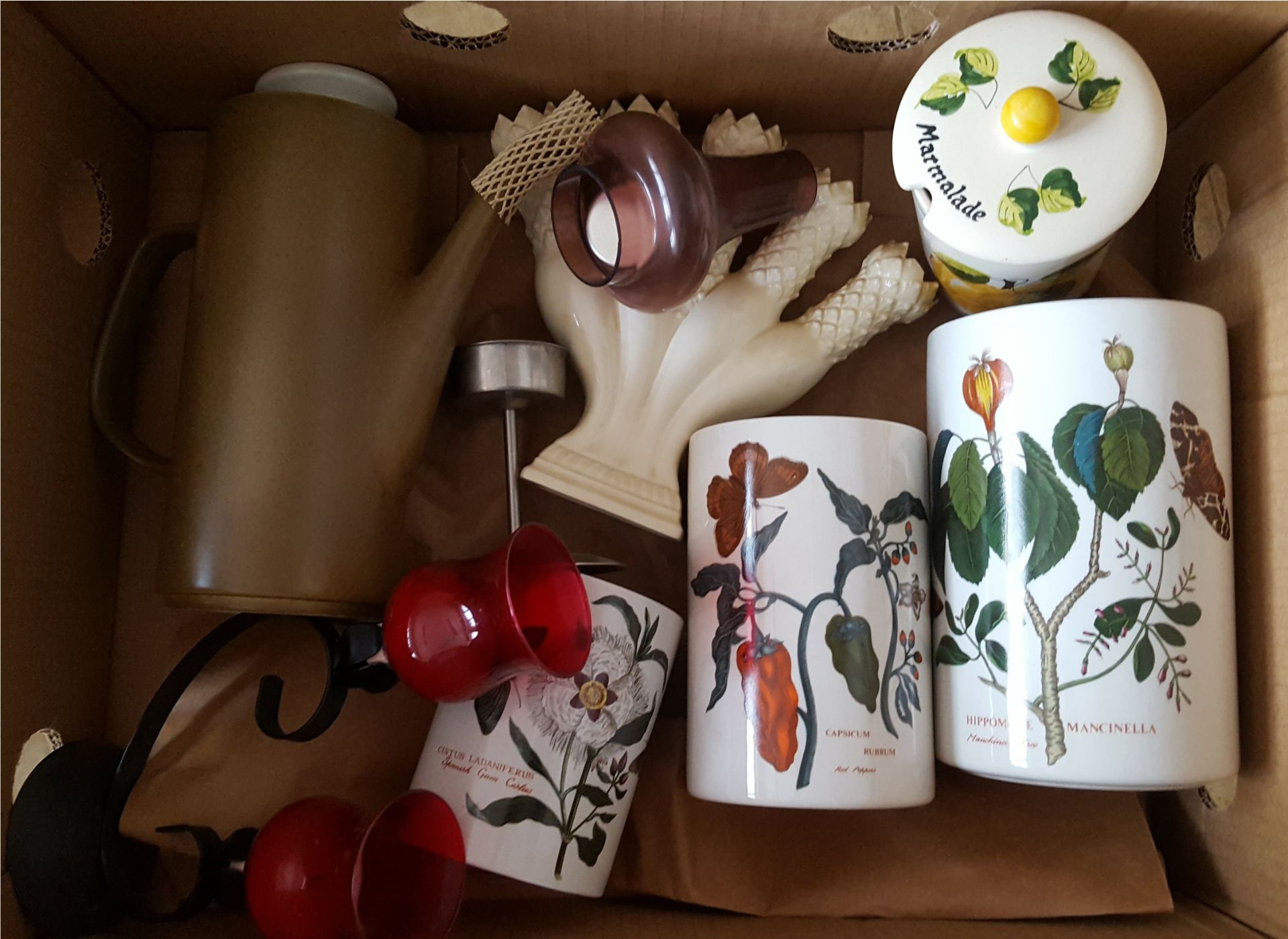 Vintage Retro Box of Ceramics Includes Portmeirion Meakin Studio Pottery Glassware NO RESERVE - Image 2 of 2