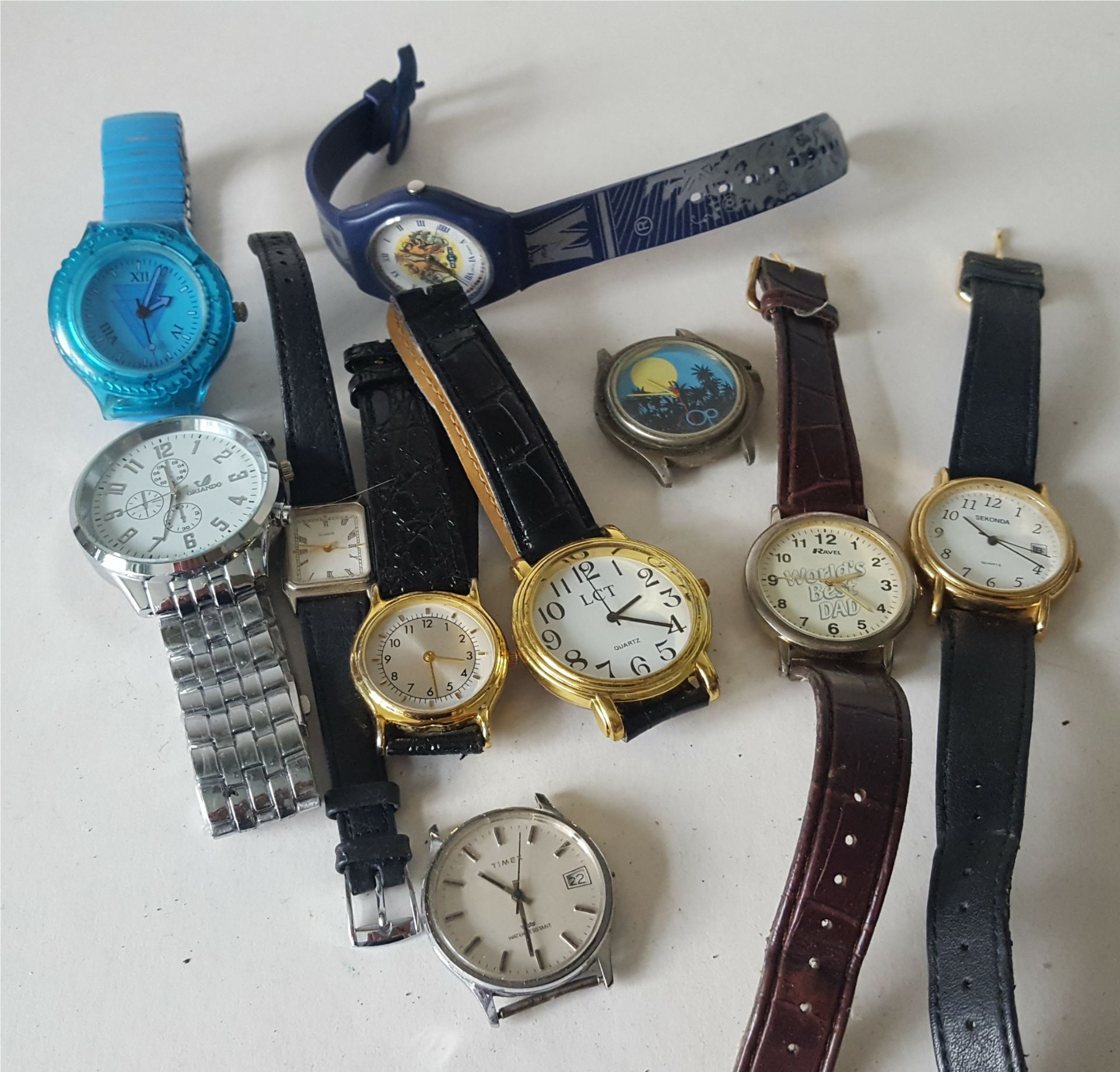 Vintage Retro Parcel of 10 Assorted Wrist Watches NO RESERVE