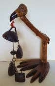 Vintage Retro Henry Howell & Co. YZ Novelties 'Pealbelle' Bird Bell No 869 With Cow Bells c1930's