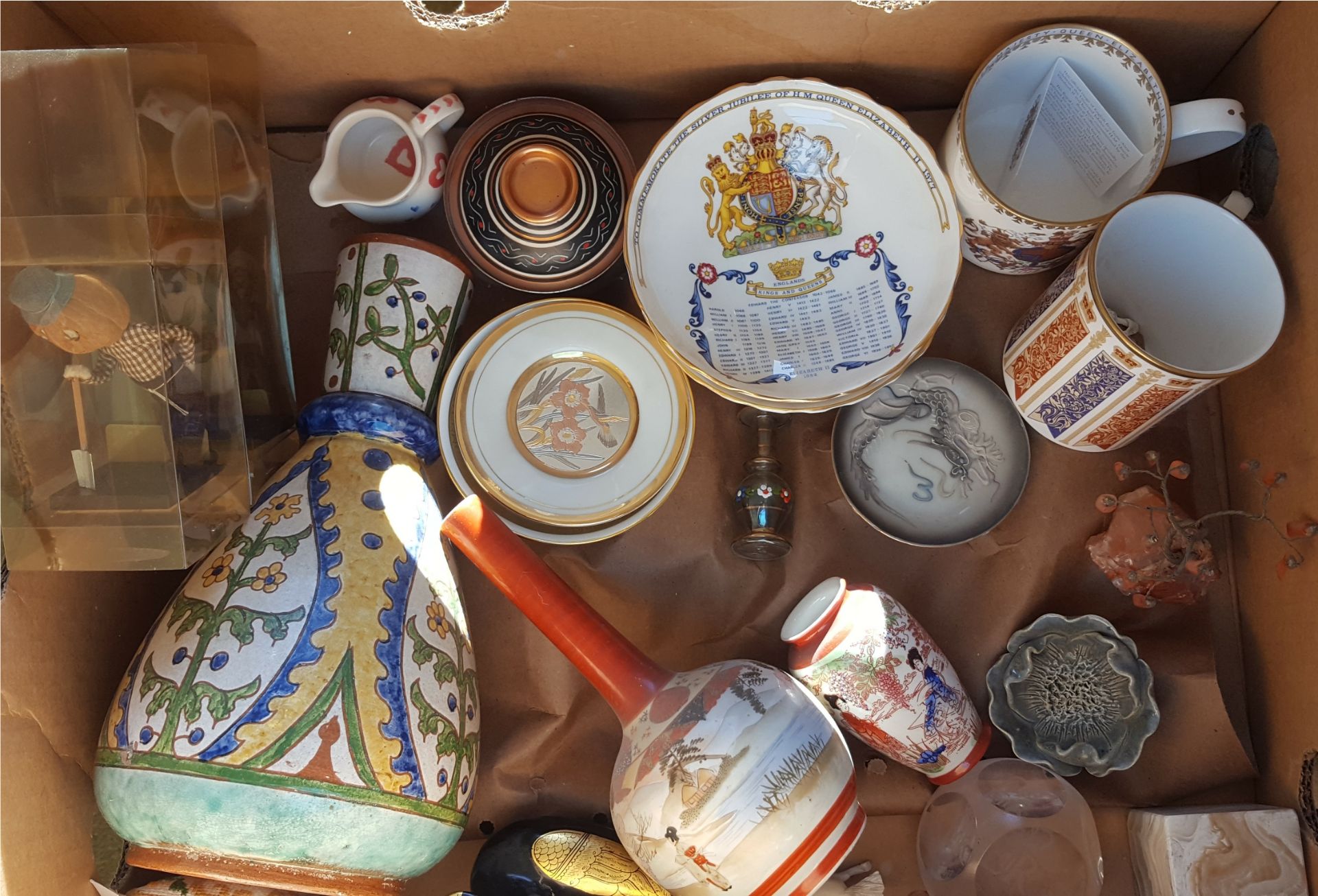 Antique Vintage Retro Box of Assorted China Treen Pottery & More NO RESERVE - Image 2 of 2