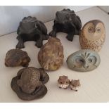 Vintage Retro Parcel of 9 Collectable Owl & From Figures NO RESERVE
