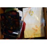 Vintage Retro Box of Assorted Linen Gloves & Other Vintage Items NO RESERVE