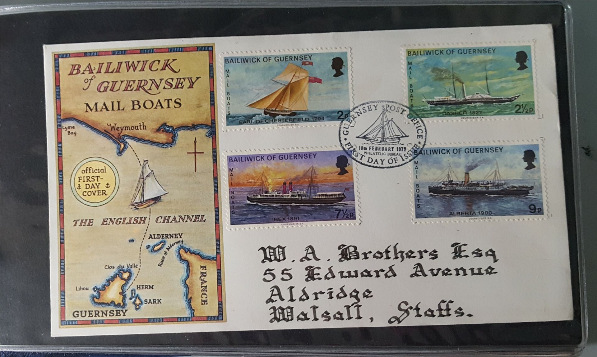 Vintage Retro Collection of First Day Covers Bailiwick of Guernsey 40 FDC's In Folder c1970's - Bild 2 aus 6