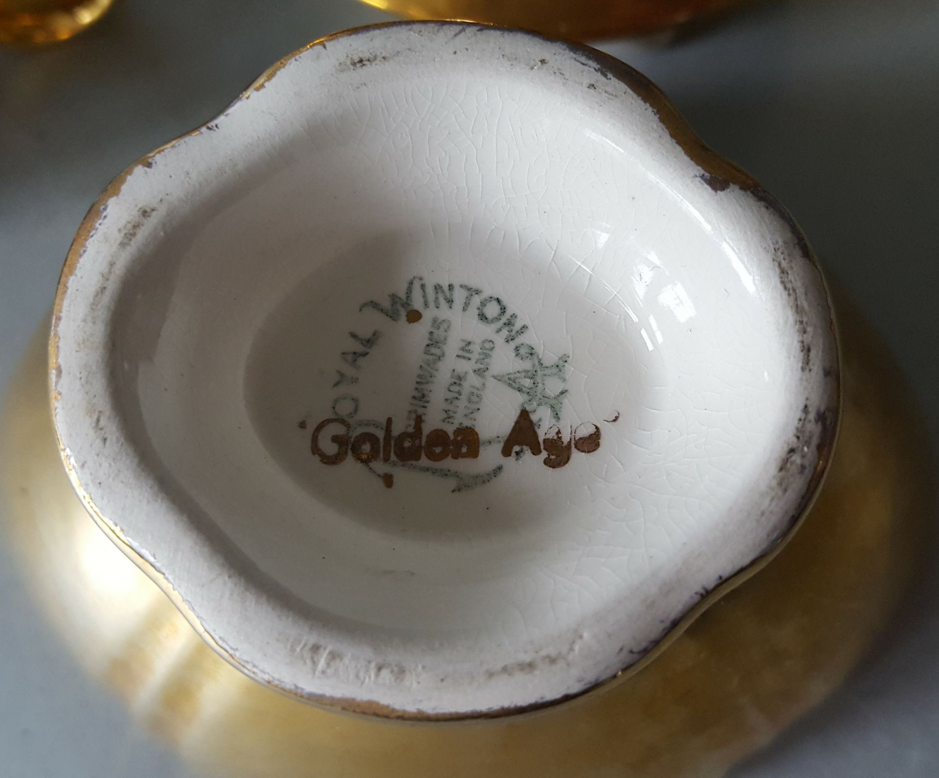Antique Vintage Royal Winton Golden Age Cups Saucers Milk Jug & Sugra Bowl - Image 2 of 2