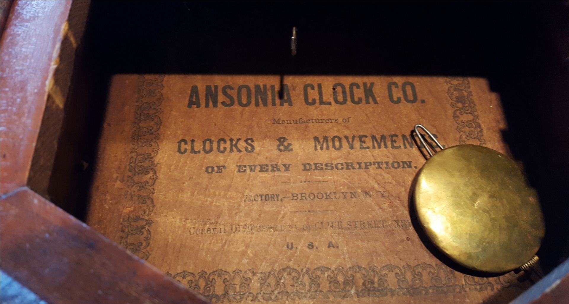 Antique Ansonia Regulator Wall Clock - Bild 2 aus 2