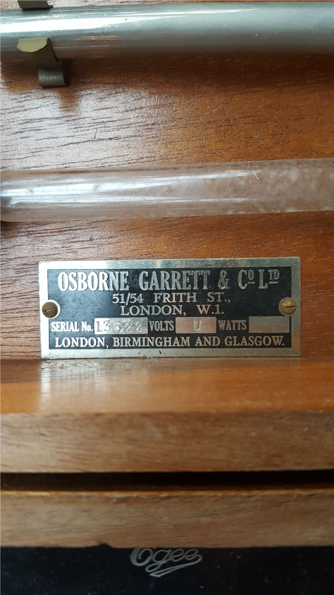 Vintage Retro Osborne Garrett & Co. Ltd Ogee Violet Ray Barbers Machine. - Bild 3 aus 7