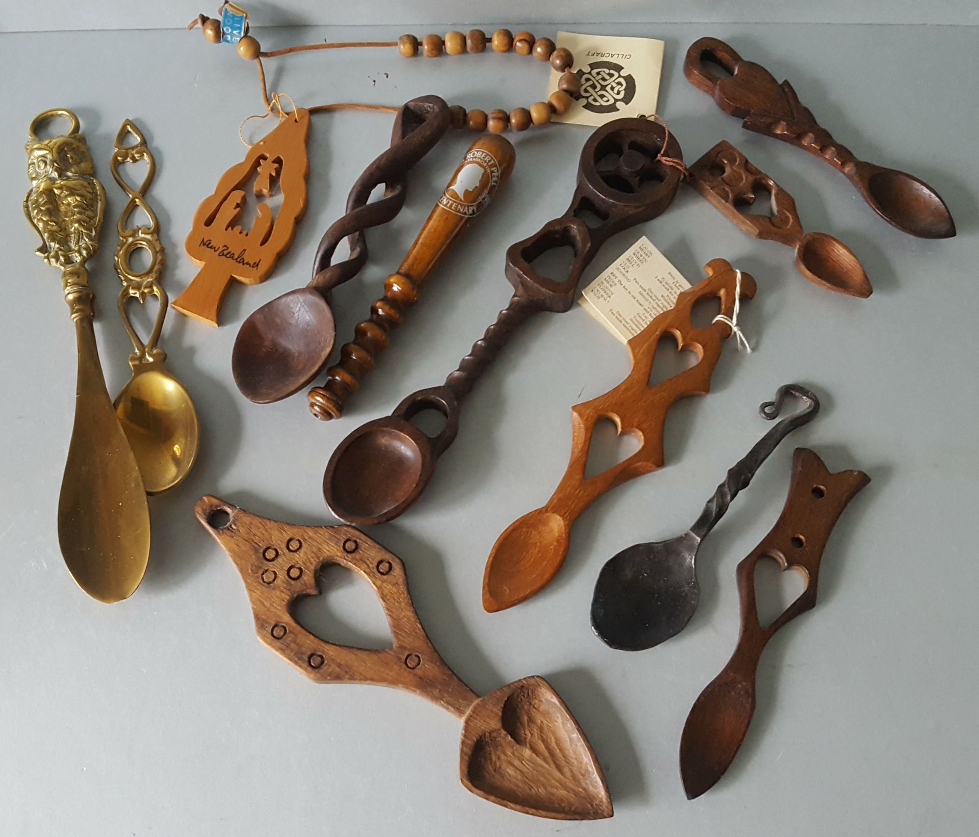 Vintage Retro Collection of Love Spoons & Other Spoons NO RESERVE