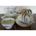 Vintage Retro 21 Pieces Shelley China Tea Cups Saucers Side Plates Milk & Sugar Crochet Pattern