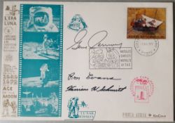 Vintage Autographs Apollo 17 Moonlanding 1972 on First Day Cover
