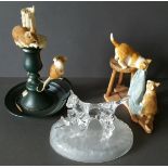 Vintage 3 x Boxed Cat & Mice Related Figures Sharratt & Simpson and Boutique Cristal d'Arques