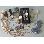 Vintage Retro Parcel of Costume Jewellery Includes Necklaces, Bracelet, Watches, Earrings NO RESERVE