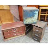 Vintage Retro 3 x Metal Cabints & Drawers NO RESERVE