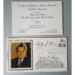 Vintage Autograph USA President Richard Nixon on Inauguration Day First Day Cover 1973