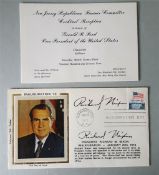 Vintage Autograph USA President Richard Nixon on Inauguration Day First Day Cover 1973