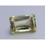 1.52 Ct Igi Certified Heliodor Gemstone - Without Reserve