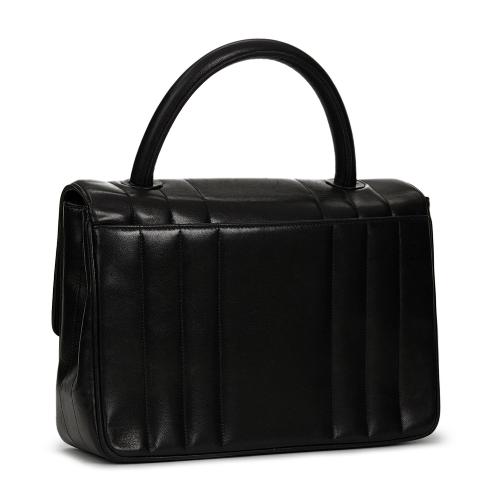 Black Vertical Quilted Lambskin Vintage Classic Kelly - Image 16 of 19