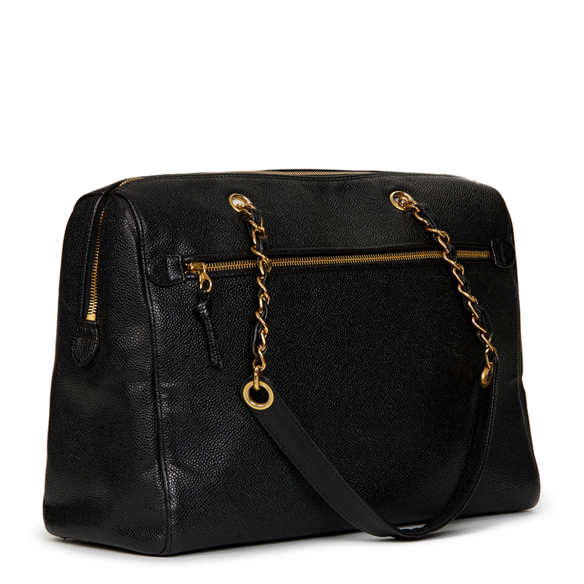 Black Caviar Leather Vintage Timeless Shoulder Bag - Image 4 of 12