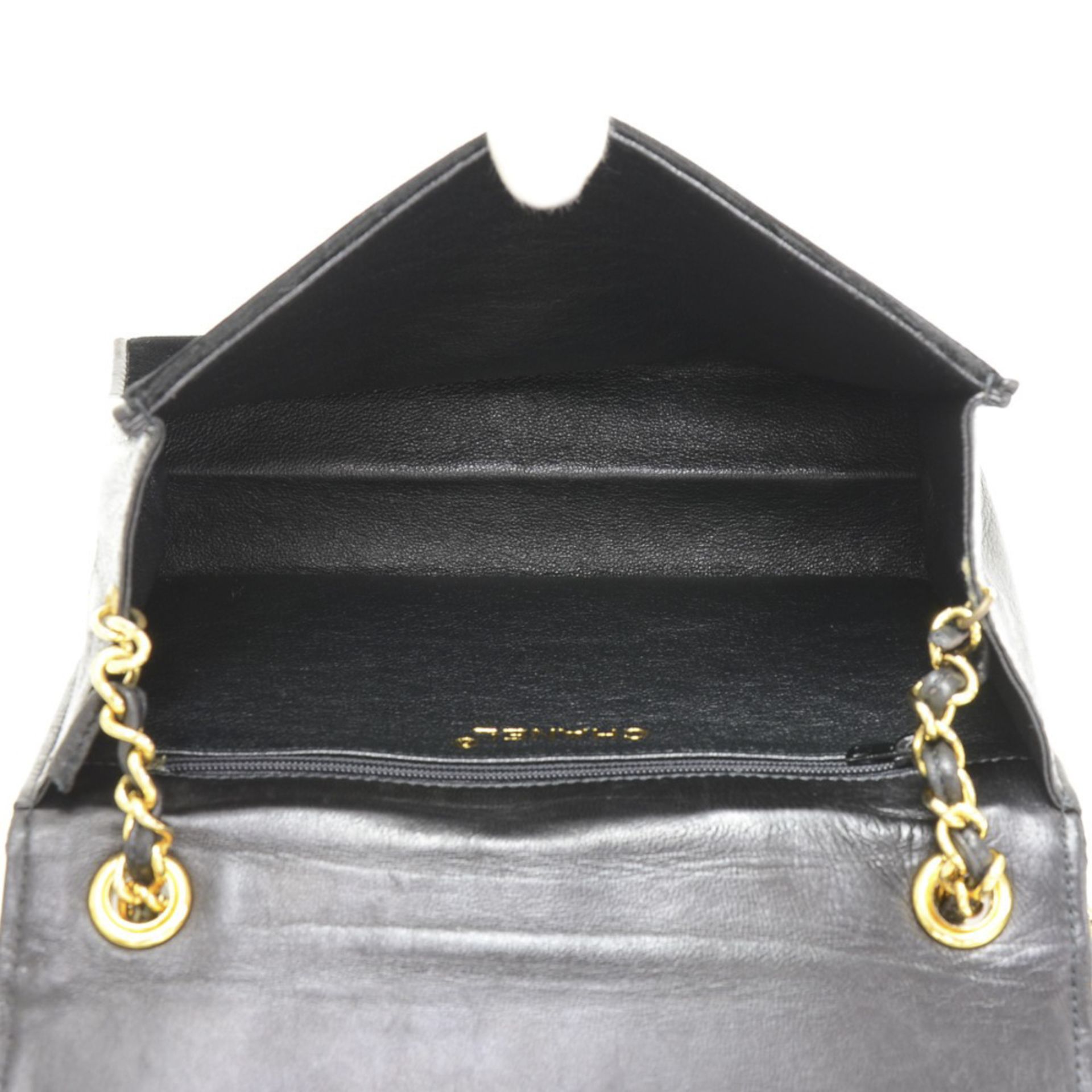 Black Velvet & Lambskin Vintage Timeless Single Flap Bag - Image 11 of 12