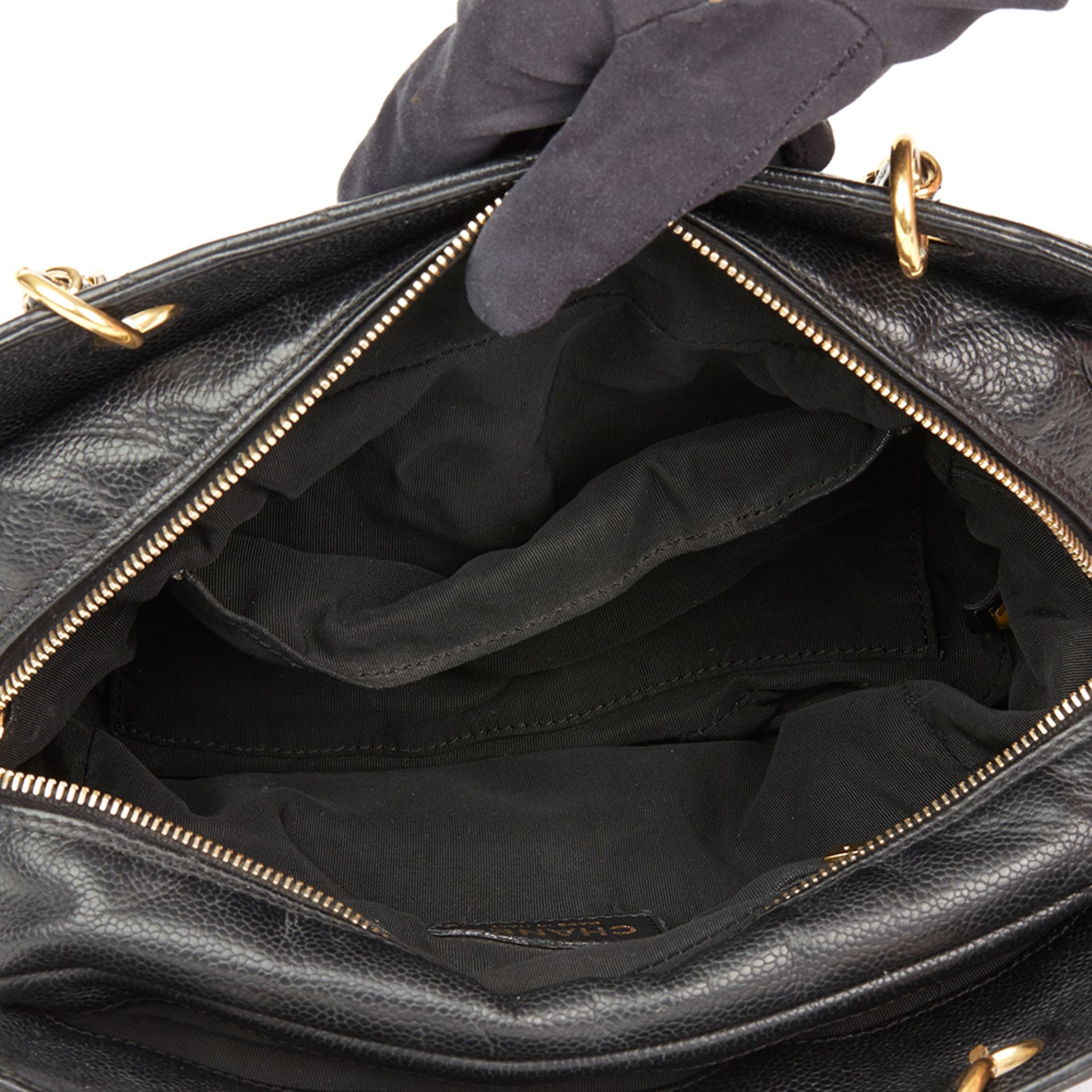 Black Quilted Caviar Leather Petite Timeless Tote PTT - Image 7 of 10