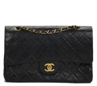 Black Quilted Lambskin Vintage Medium Classic Double Flap Bag